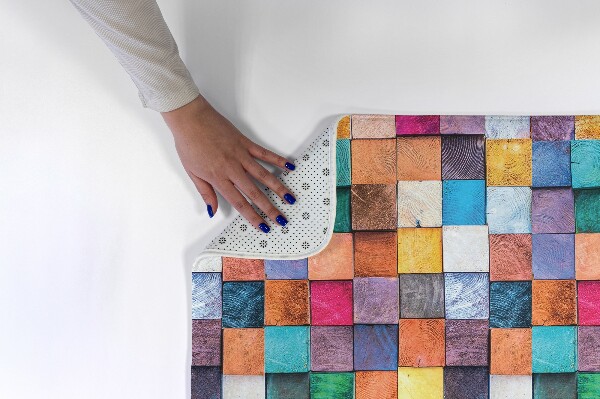 Alfombra infantil Cubos de madera de colores