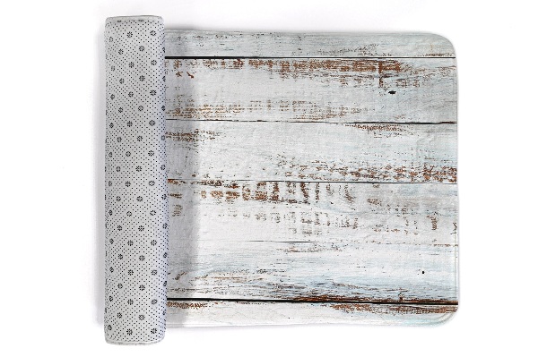 Alfombra Tablones de madera blancos