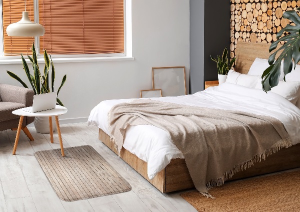 Alfombra Motivo de tablones de madera