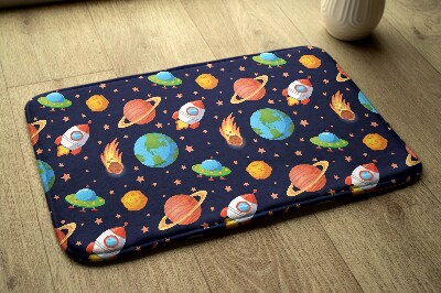 Alfombra infantil Planetas, cohetes y espacio