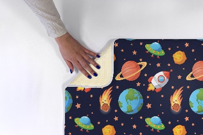 Alfombra infantil Planetas, cohetes y espacio