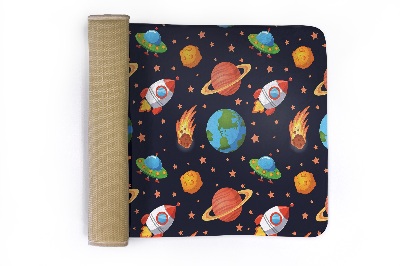 Alfombra infantil Planetas, cohetes y espacio