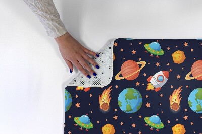 Alfombra infantil Planetas, cohetes y espacio
