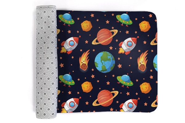 Alfombra infantil Planetas, cohetes y espacio
