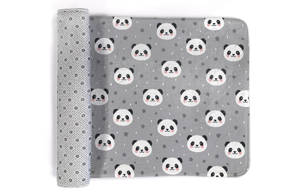 Alfombra infantil Pandas y estrellas