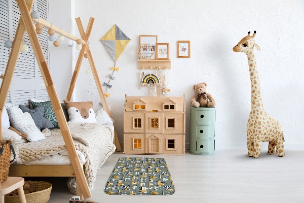 Alfombra infantil Coches y casas