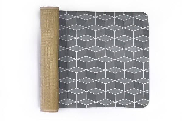 Alfombra Motivo geométrico con cubos