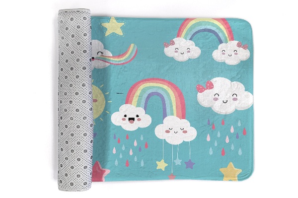 Alfombra infantil Nubes y arco iris