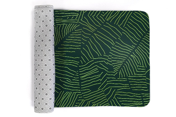 Alfombra Hojas verdes con un dibujo lineal