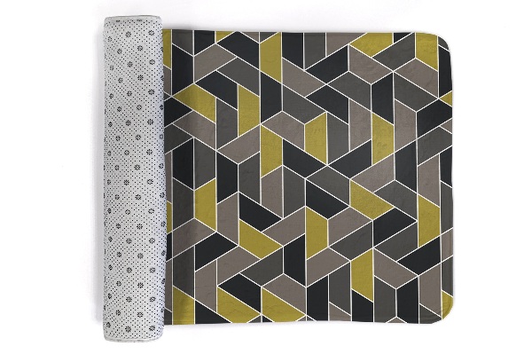 Alfombra Motivo geométrico con rombos de colores
