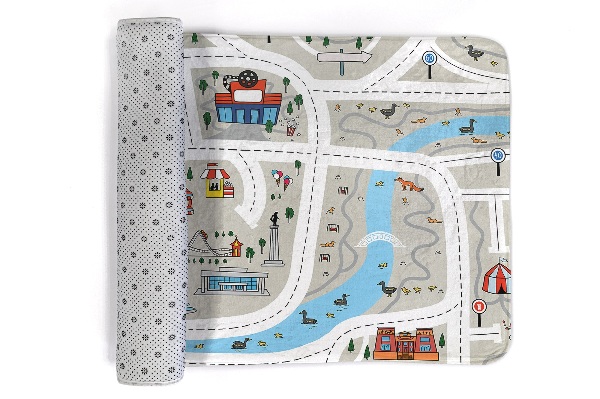 Alfombra infantil Plano de ciudad con río