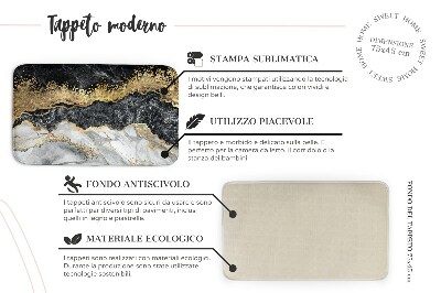 Alfombra antideslizante Motivo floral simétrico oriental