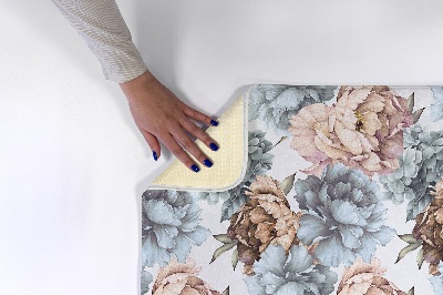 Alfombra antideslizante Patrón floral con peonías y hortensias