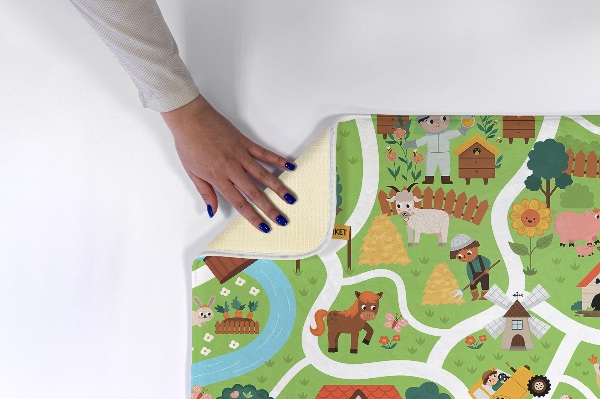 Alfombra infantil Granja con niños