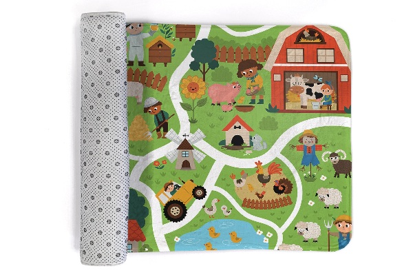 Alfombra infantil Granja con niños
