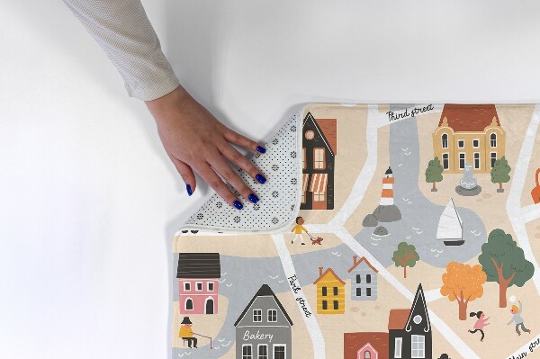 Alfombra infantil Ciudad con calles y edificios