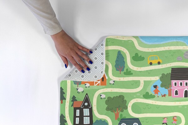 Alfombra infantil Motivo urbano con carreteras y edificios
