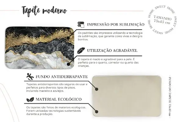 Alfombra antideslizante Motivos geométricos con rombos y triángulos