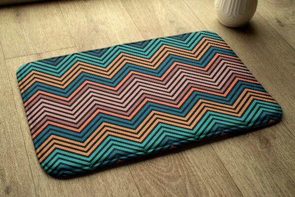 Alfombra salón Zigzag con rayas de colores