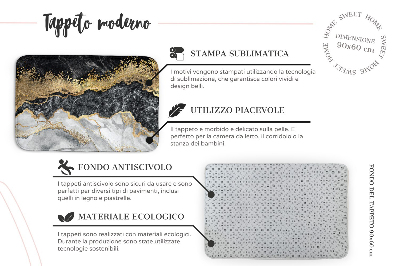 Alfombra antideslizante Motivo geométrico de estilo ikat