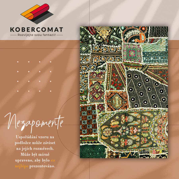 Alfombra vinilo Patchwork en un estilo turco