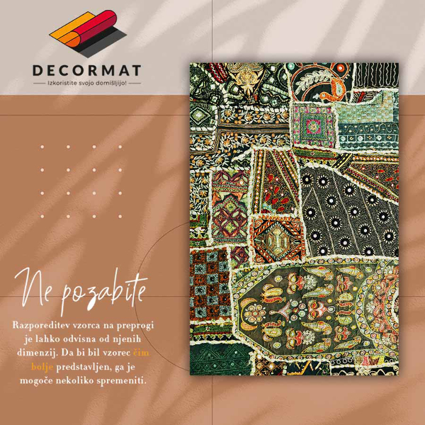 Alfombra vinilo Patchwork en un estilo turco