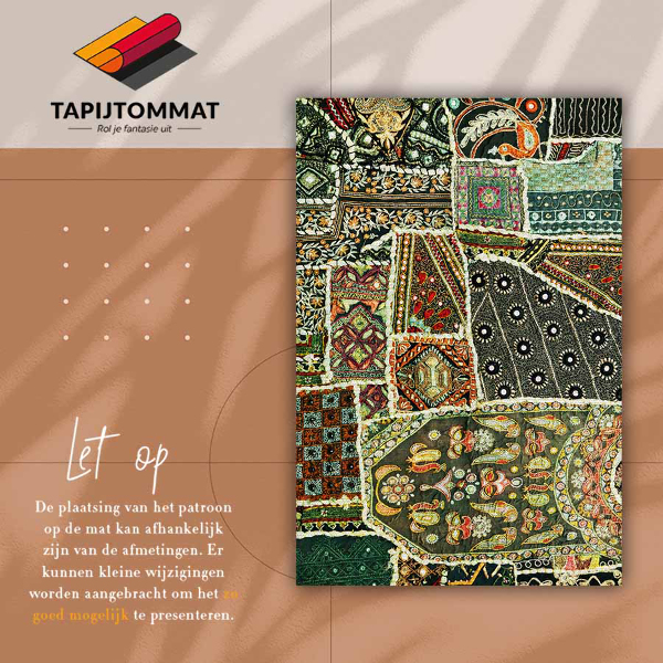 Alfombra vinilo Patchwork en un estilo turco
