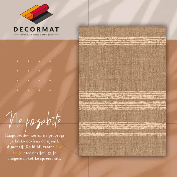 Alfombra vinílica Beige en líneas
