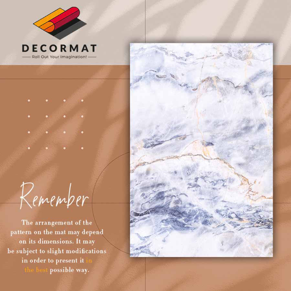 Alfombra vinilo cocina Grietas doradas de mármol