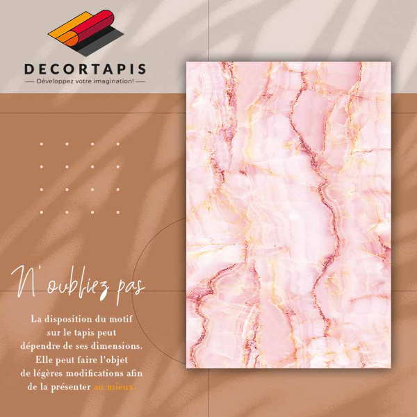 Alfombra de vinilo para salon Mármol rosa