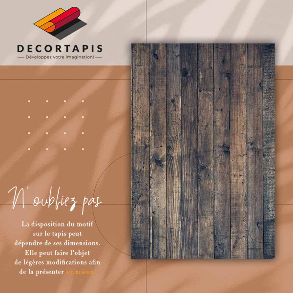 Alfombra vinilo cocina Tablas oscuras