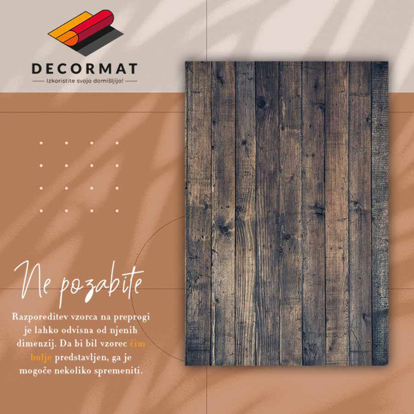 Alfombra vinilo cocina Tablas oscuras