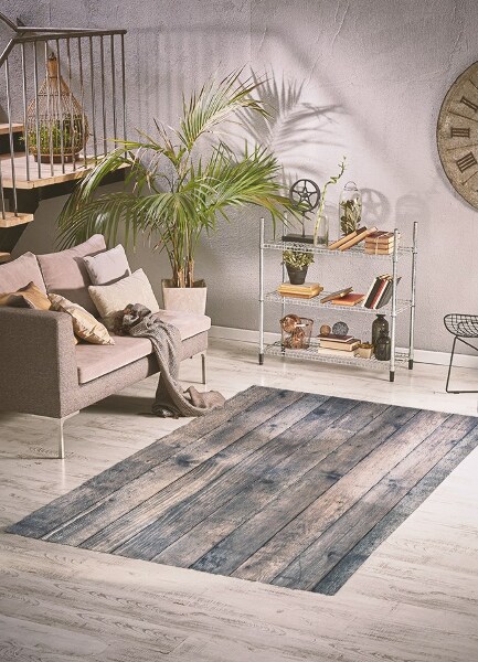 Alfombra vinilo cocina Tablas oscuras