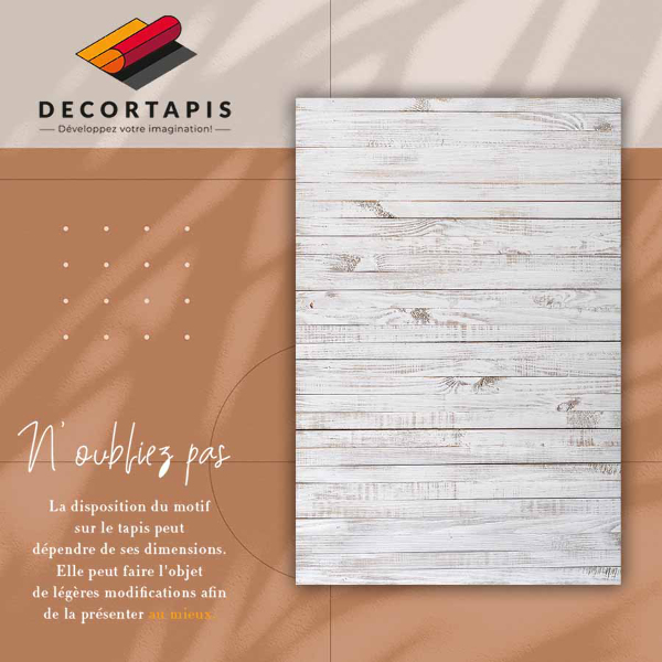 Alfombra vinílica Textura de tablas blancas