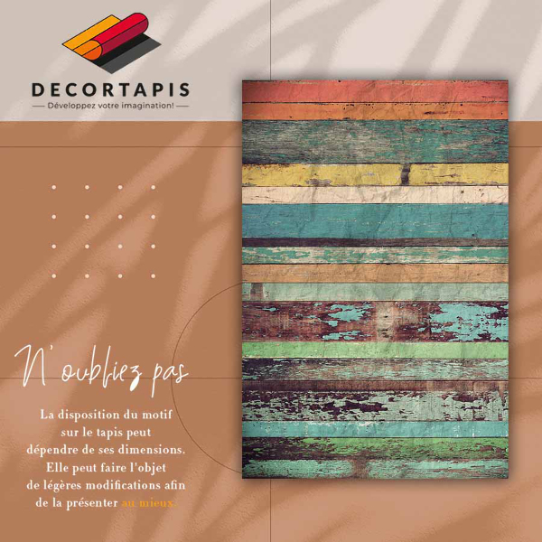 Alfombra vinilo cocina Tablas coloridas