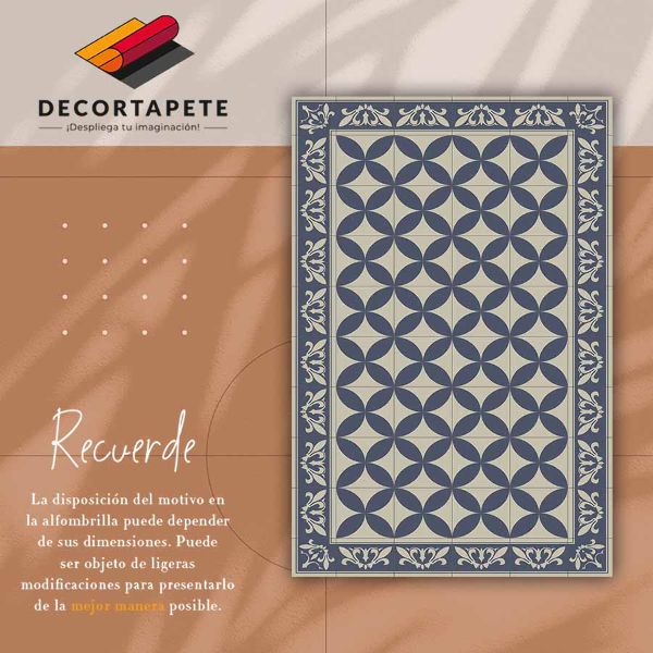 Alfombra vinilo cocina Patrón azuleJos