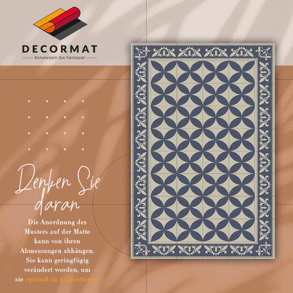 Alfombra vinilo cocina Patrón azuleJos