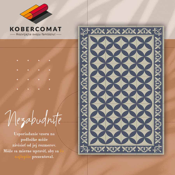 Alfombra vinilo cocina Patrón azuleJos