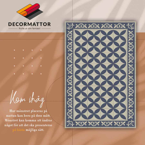 Alfombra vinilo cocina Patrón azuleJos