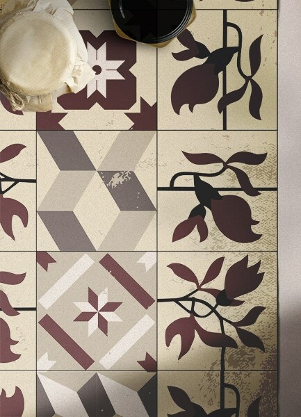 Alfombra vinílica Azulejos de magnolia