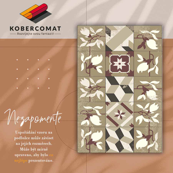 Alfombra vinílica Azulejos de magnolia