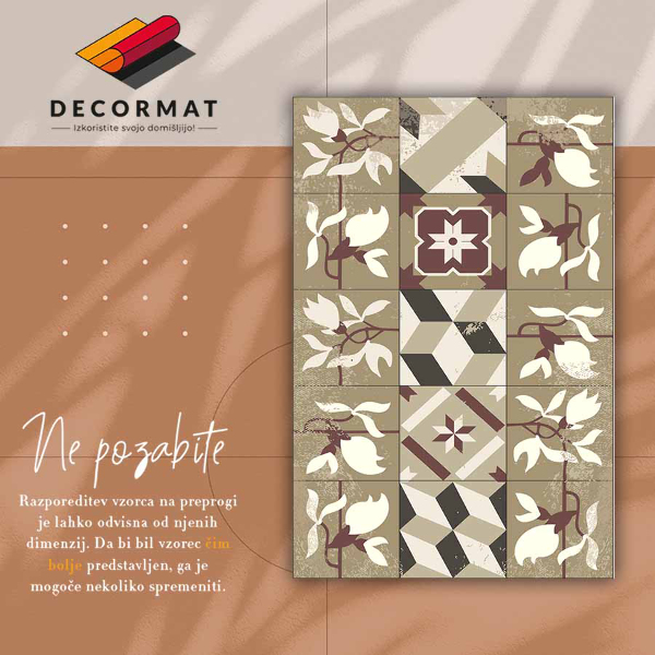 Alfombra vinílica Azulejos de magnolia