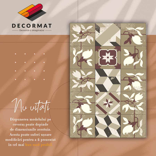 Alfombra vinílica Azulejos de magnolia