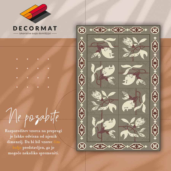Alfombra vinilo cocina Azulejos de magnolia
