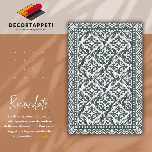 Alfombra vinílica Patrón de flores geométricas