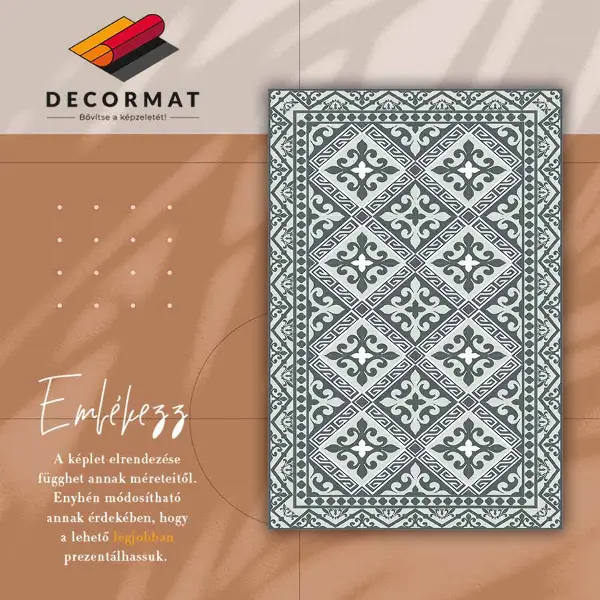 Alfombra vinílica Patrón de flores geométricas