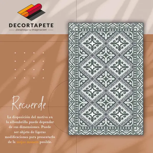 Alfombra vinílica Patrón de flores geométricas