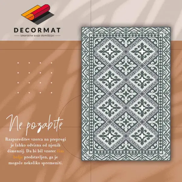 Alfombra vinílica Patrón de flores geométricas