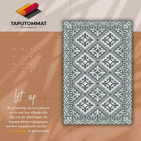 Alfombra vinílica Patrón de flores geométricas