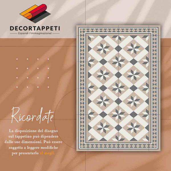 Alfombra de vinilo para cocina Ocho estrellas puntos